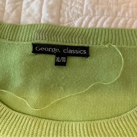 GEORGE CLASSIC, GREEN KNITTED SWEATER, SIZE XL - Picture 7 of 9